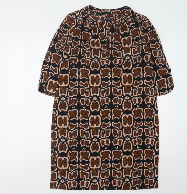Marks and Spencer Women's Brown Animal Print Dress