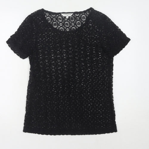 L.K. Bennett Women's Black Lace Top M