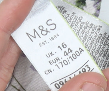 Marks and Spencer Women's Multicoloured Floral T-Shirt