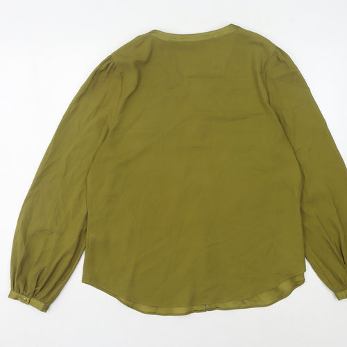Marks and Spencer Women’s Green Blouse, Size 12, V-Neck