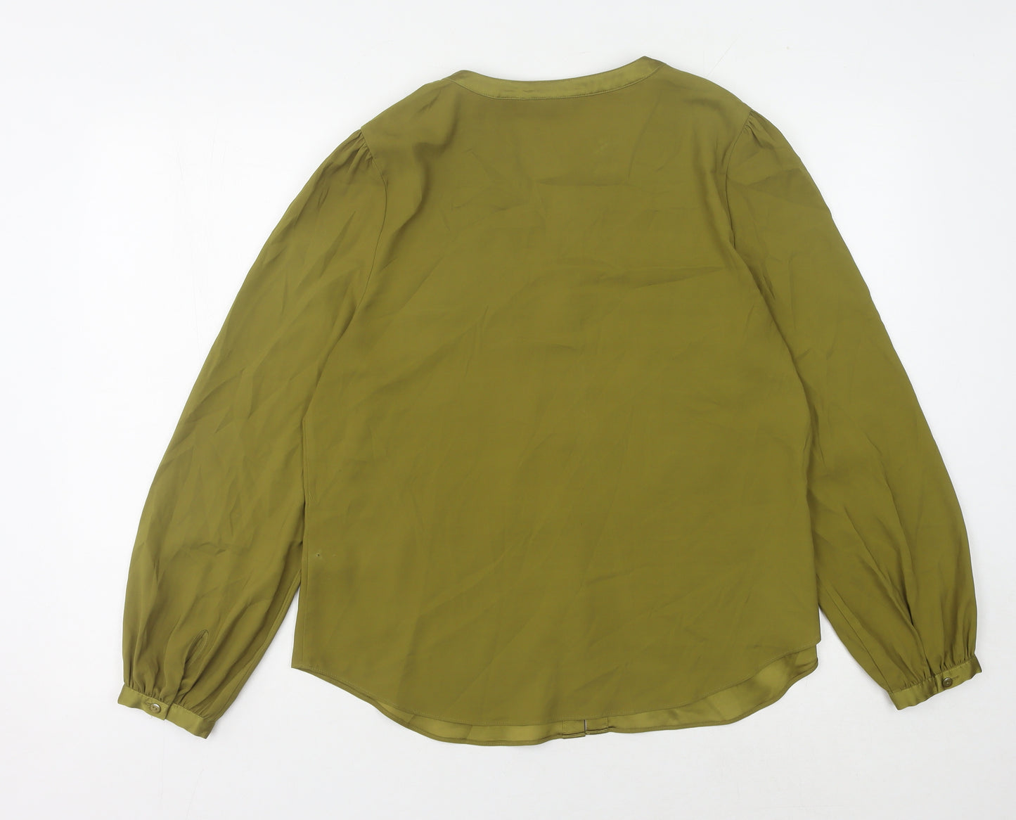 Marks and Spencer Women’s Green Blouse, Size 12, V-Neck