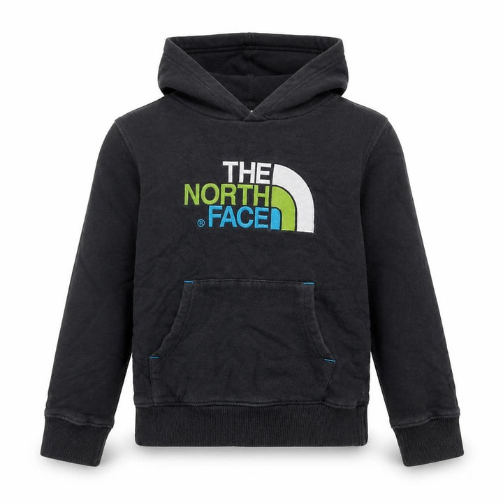 North Face Boys Black Hoodie, Size S, Cotton Pullover