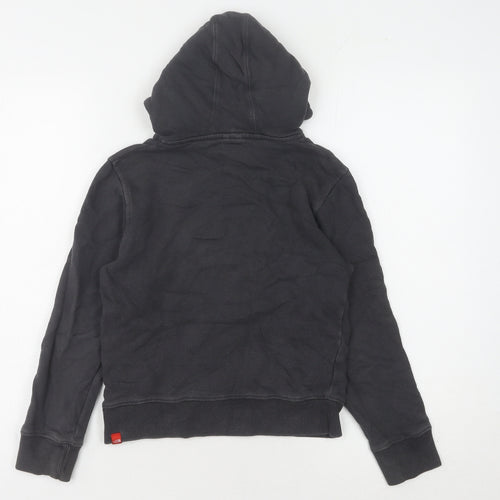North Face Boys Black Hoodie, Size S, Cotton Pullover