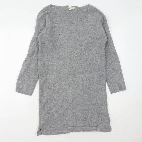 Monsoon Women's Grey Wool Knit Shift Dress M