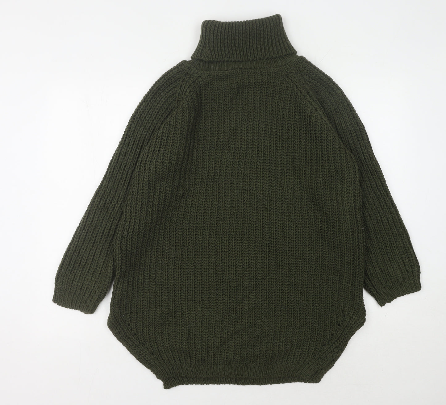 Quiz Women's Green Roll Neck Jumper, Size S, Relaxed Fit