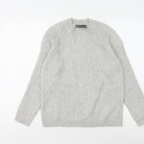 Marks and Spencer Women's Grey Pullover Jumper - Size S