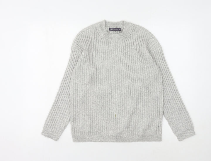 Marks and Spencer Women's Grey Pullover Jumper - Size S