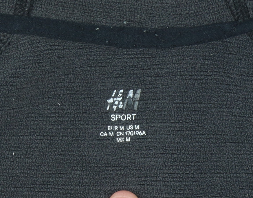 H&M Men's Black Hooded Basic Jacket M