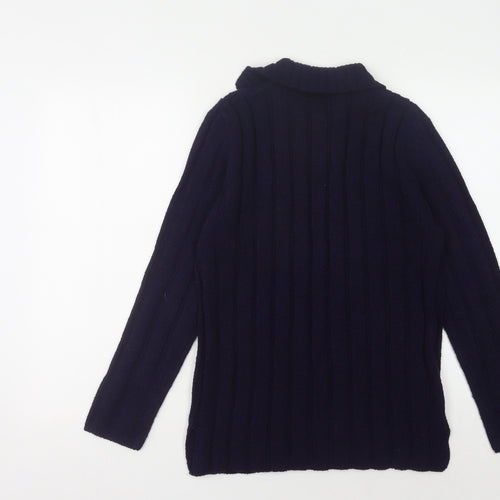 Primark Women's Blue Collared Pullover Jumper Size 10-12