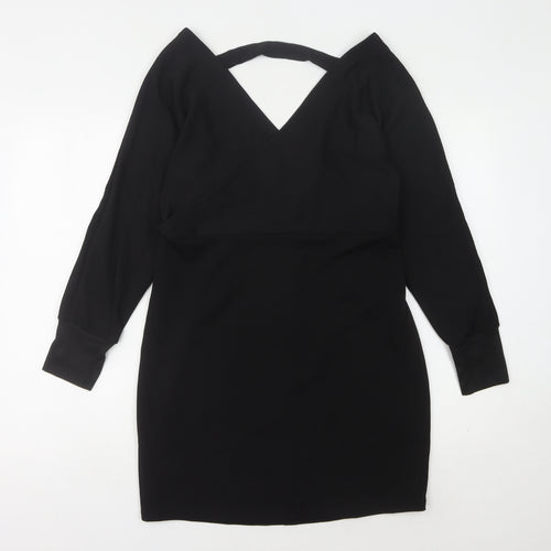 Yoins Women's Black Sheath Dress L - Elegant Classic Style