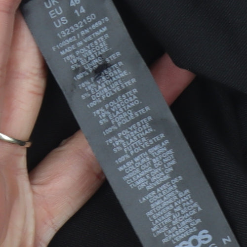 ASOS Design Women's Black Cargo Trousers Size 18