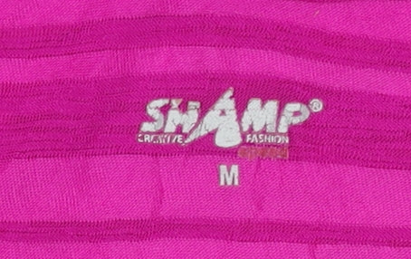 SHAMP Women's Pink M Striped Racerback Tank Top