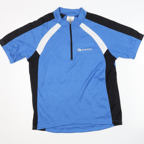 Gonso Men's Blue Cycling Jersey, Size M, 1/4 Zip