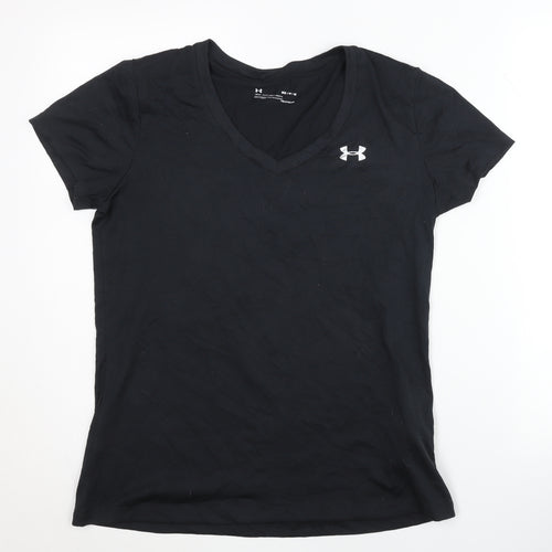 Under Armour Women's Black V-Neck Gym T-Shirt M
