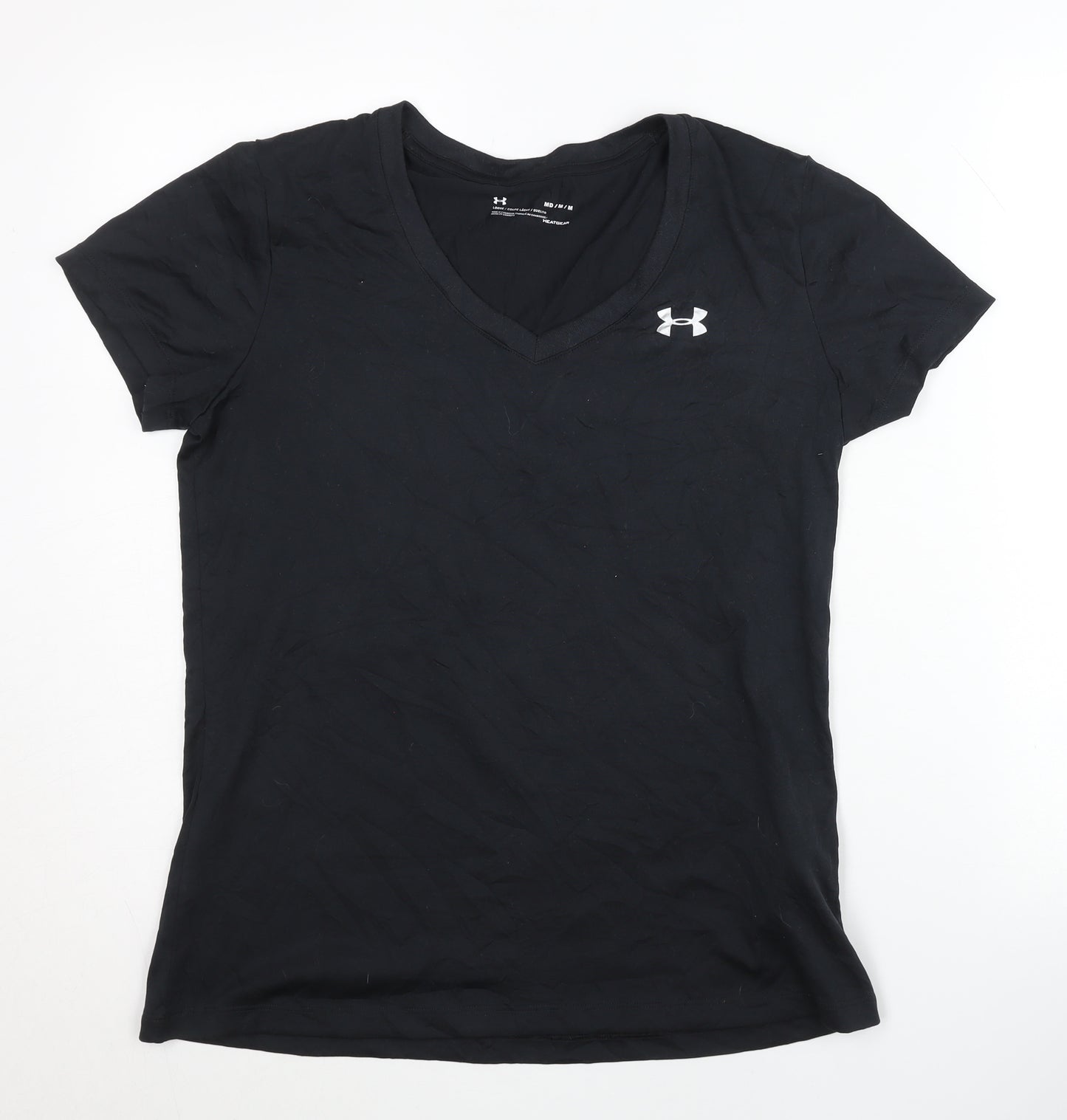 Under Armour Women's Black V-Neck Gym T-Shirt M