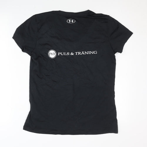 Under Armour Women's Black V-Neck Gym T-Shirt M