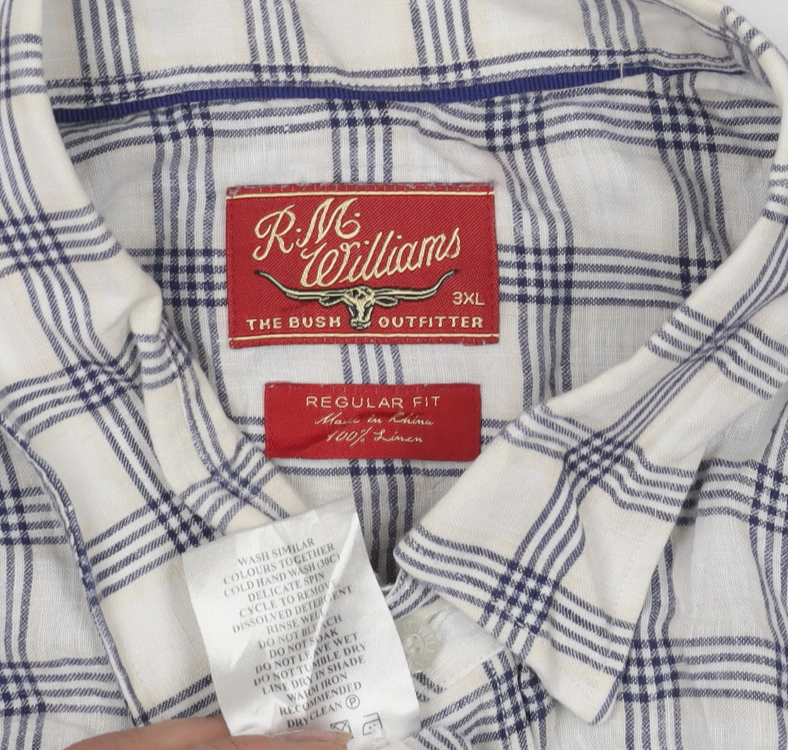 R.M. Williams Men's Multicoloured 3XL Check Shirt