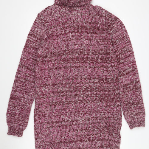 Pieces Women's Multicoloured Roll Neck Pullover Jumper M