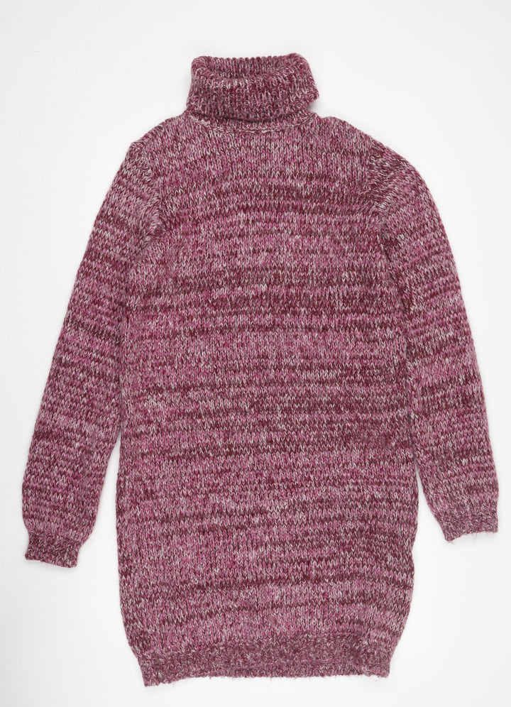 Pieces Women's Multicoloured Roll Neck Pullover Jumper M