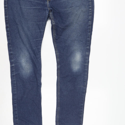 Men's Blue Skinny Denim Jeans - Regular Fit