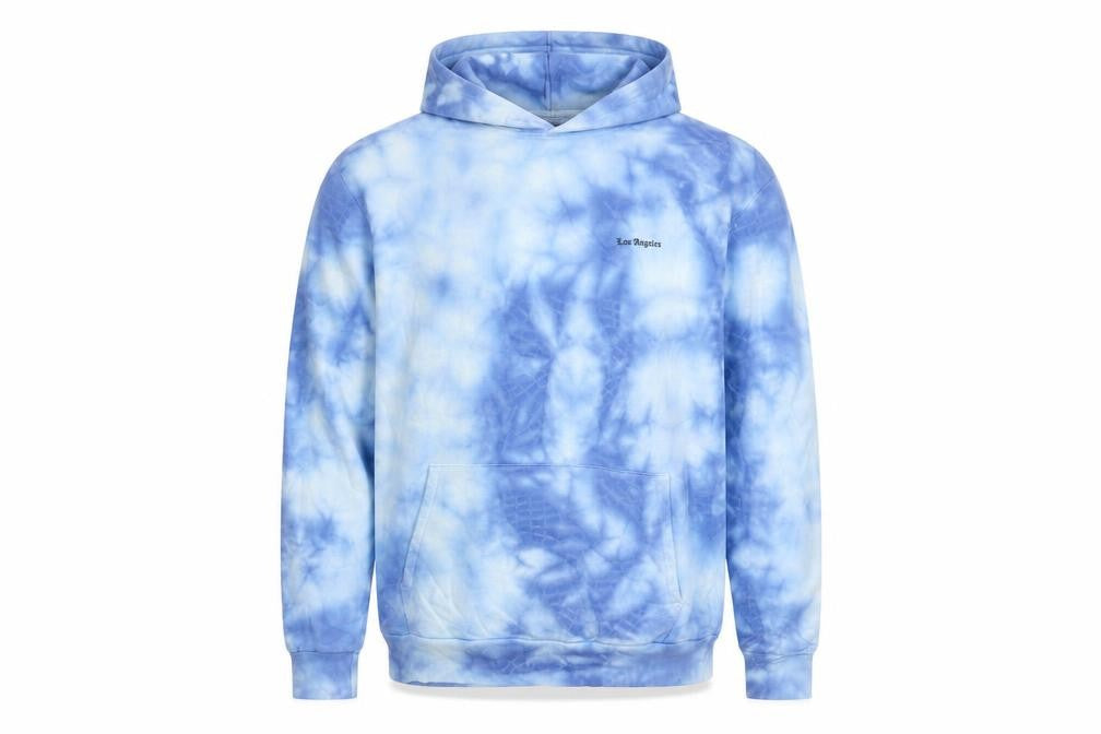 Front view of River Island Men's Blue Graphic Hoodie S