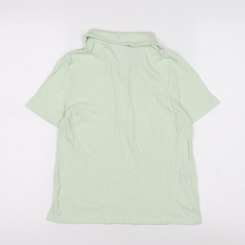 MNG Women's Green XS Polo Shirt - Casual Knit Top