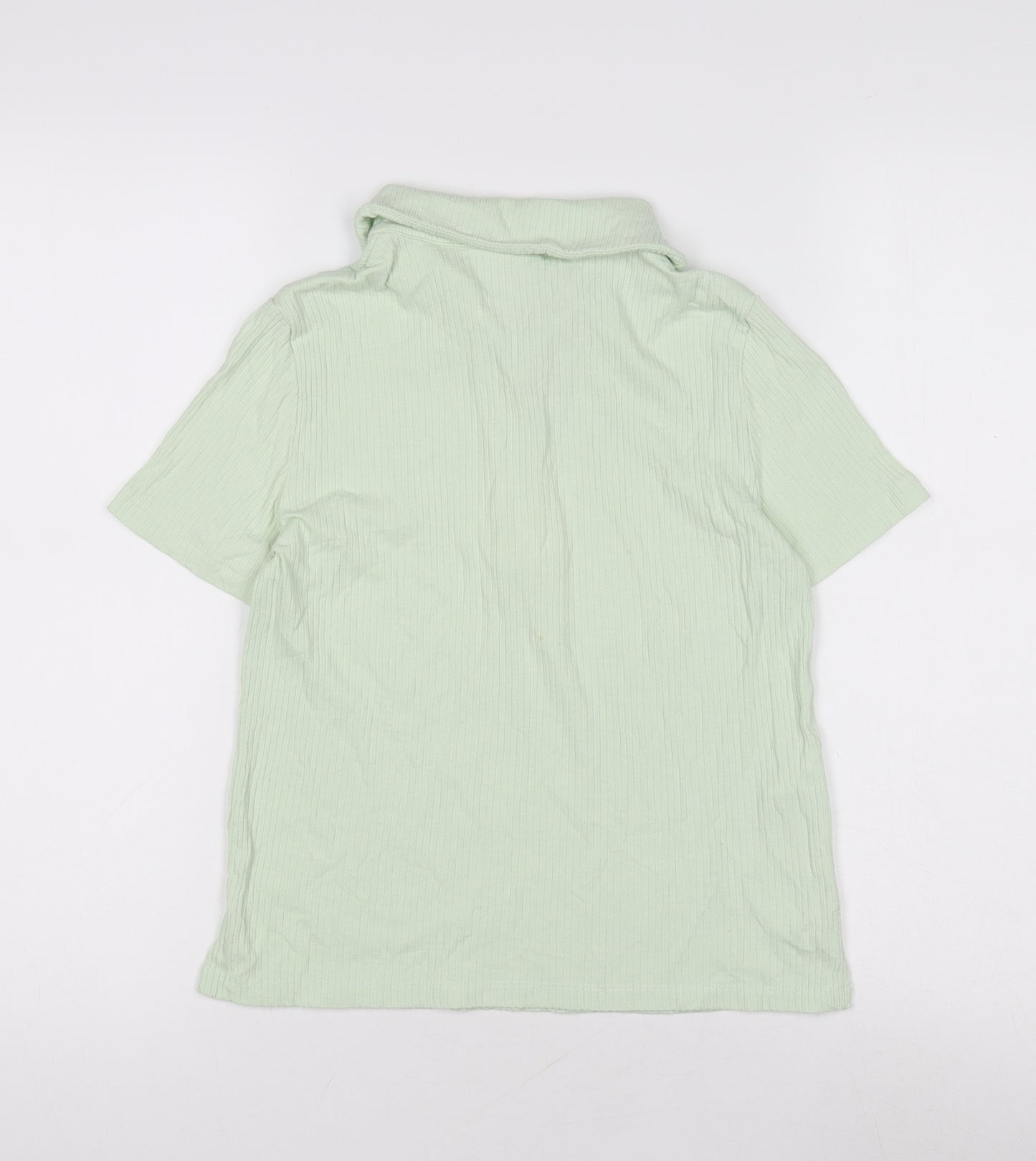 MNG Women's Green XS Polo Shirt - Casual Knit Top