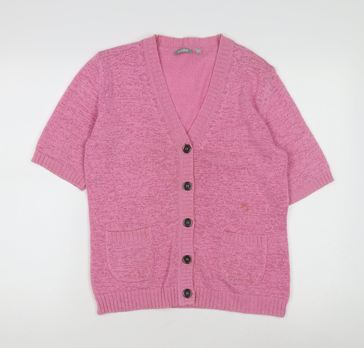 Rabe Women's Pink V-Neck Cardigan Size 10