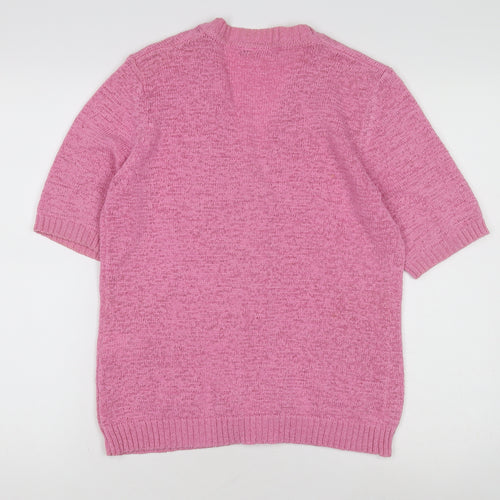 Rabe Women's Pink V-Neck Cardigan Size 10