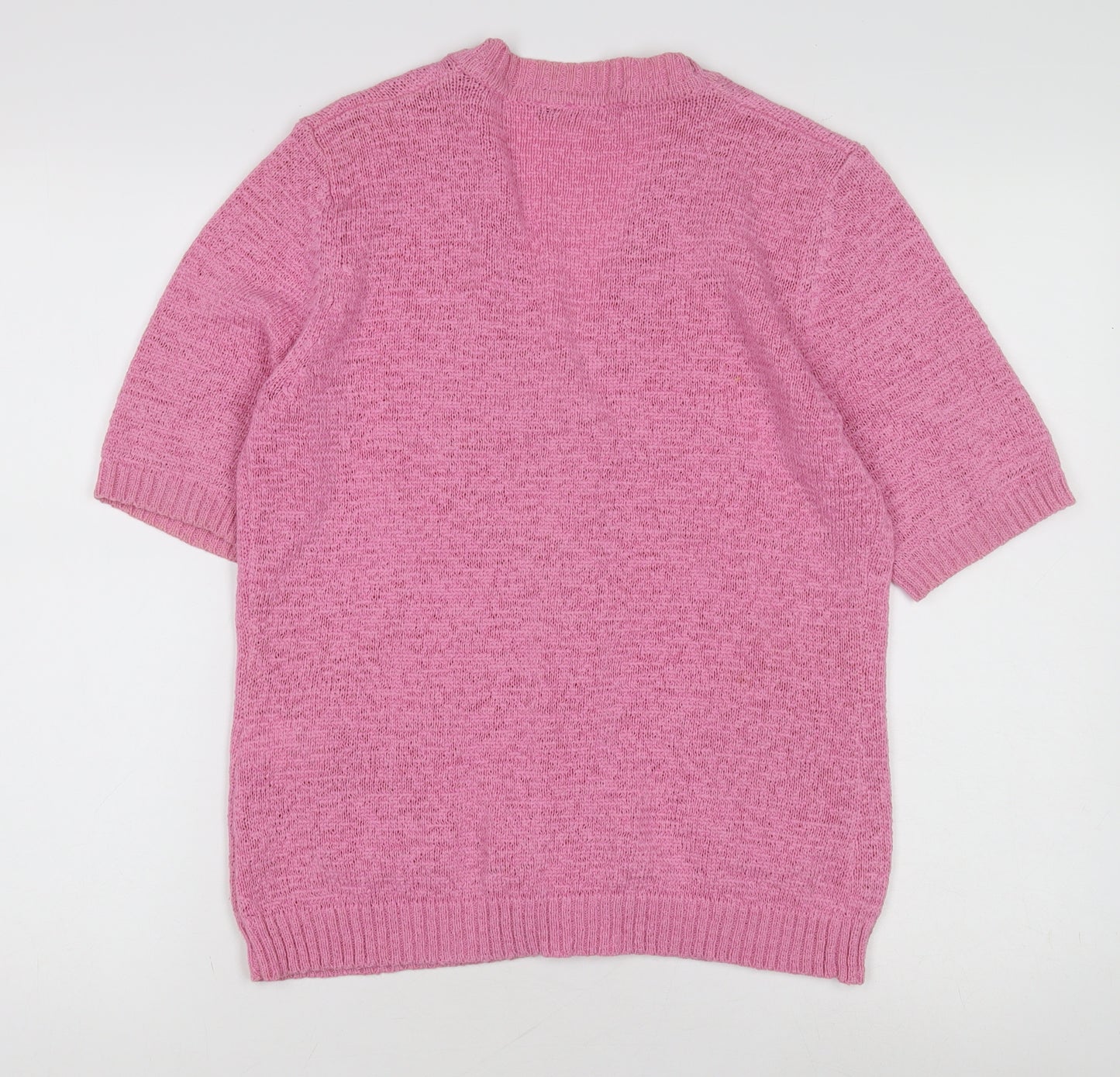 Rabe Women's Pink V-Neck Cardigan Size 10