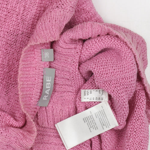 Rabe Women's Pink V-Neck Cardigan Size 10