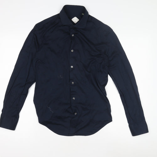 Dan Zilte Men's Blue Long Sleeve Button-Up Shirt