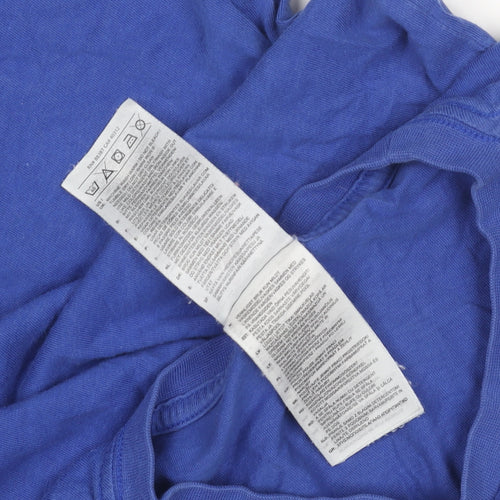 Adidas Men's Blue Graphic Print T-Shirt - M, Crew Neck