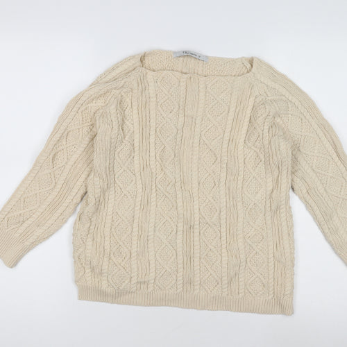 TRU Collection Women's Beige Pullover Jumper M
