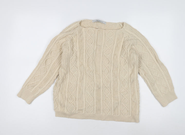 TRU Collection Women's Beige Pullover Jumper M