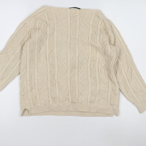 TRU Collection Women's Beige Pullover Jumper M