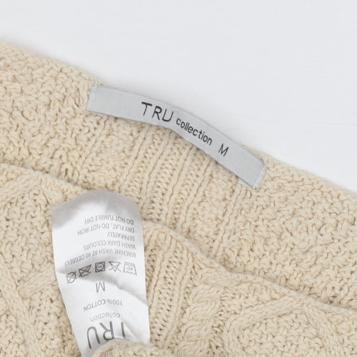 TRU Collection Women's Beige Pullover Jumper M