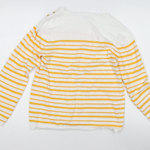 Damart Women's Multicoloured Striped Pullover Jumper - M