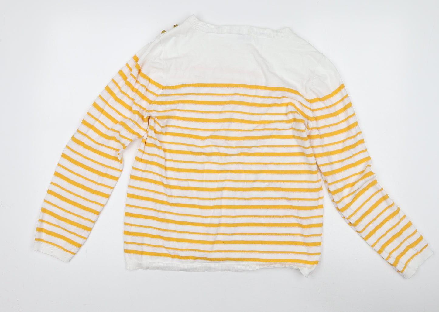 Damart Women's Multicoloured Striped Pullover Jumper - M