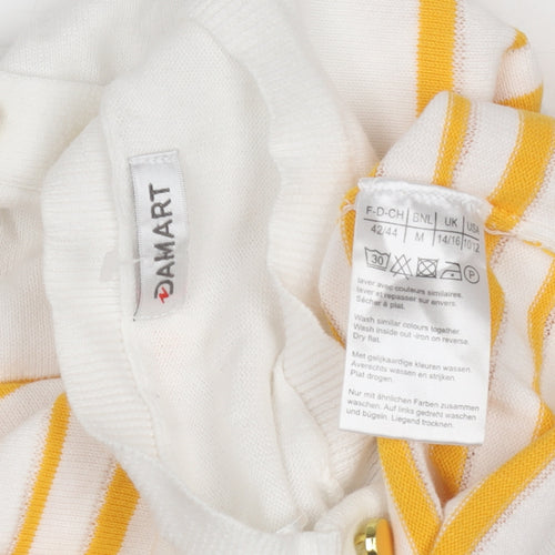 Damart Women's Multicoloured Striped Pullover Jumper - M