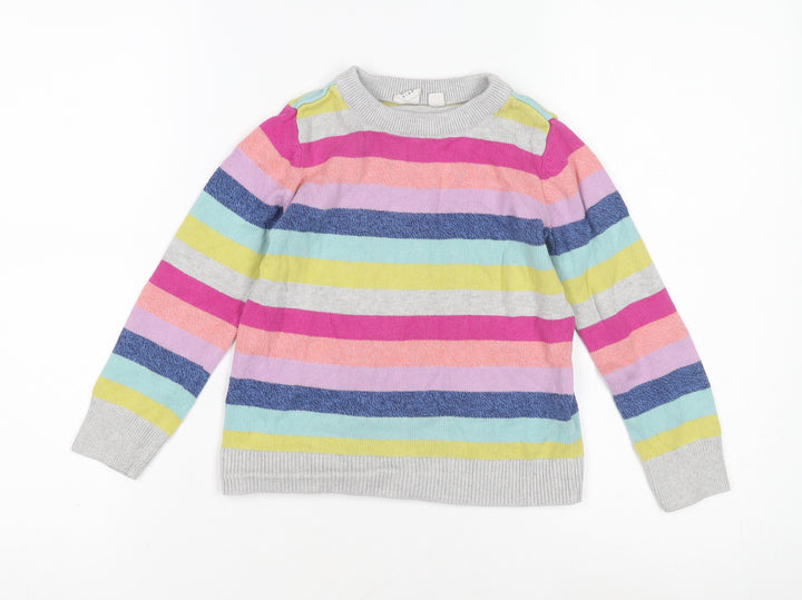 GAP Kids Multicoloured Striped Pullover Jumper S Girls