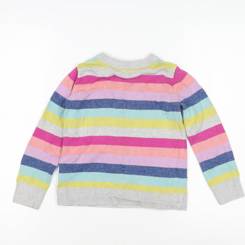 GAP Kids Multicoloured Striped Pullover Jumper S Girls