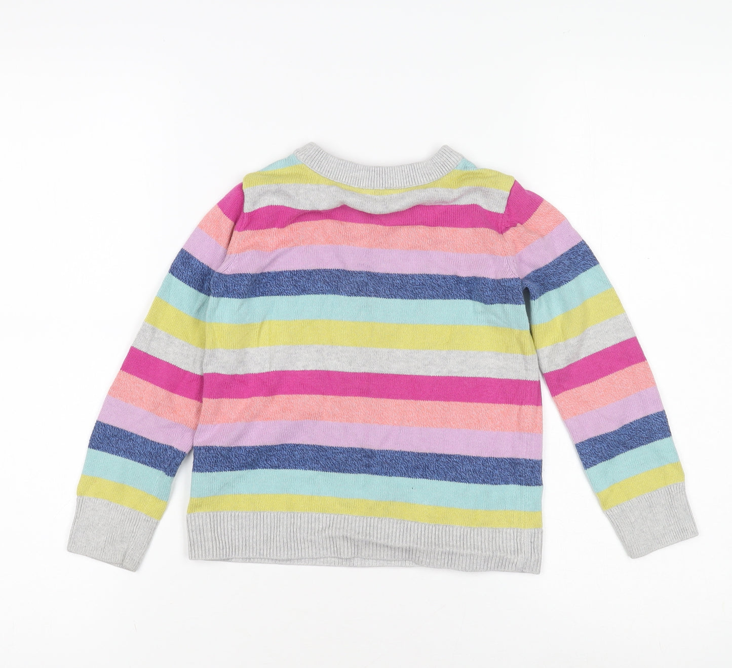 GAP Kids Multicoloured Striped Pullover Jumper S Girls