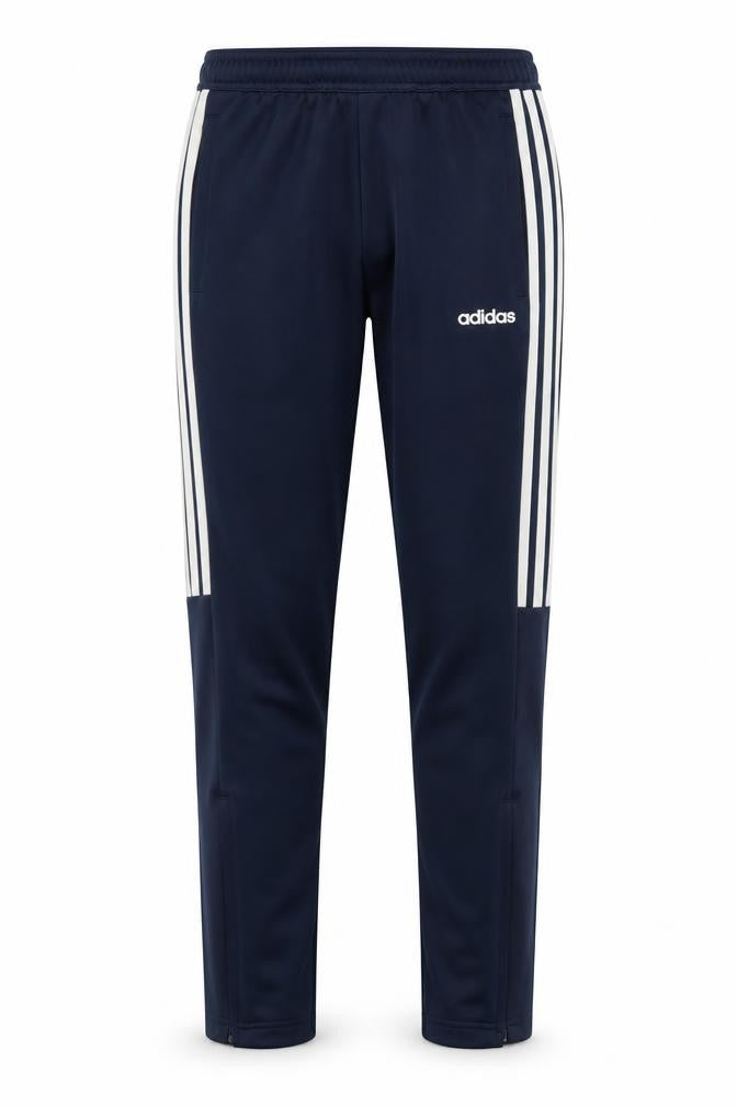 Front view of Adidas boys’' blue track pants -, size 12, sports ready