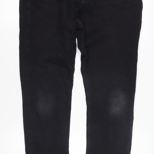 Women's Black Skinny Jeans, Size M, Dark Wash