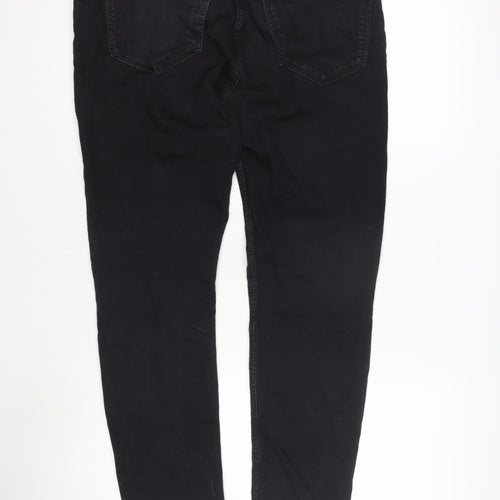 Women's Black Skinny Jeans, Size M, Dark Wash