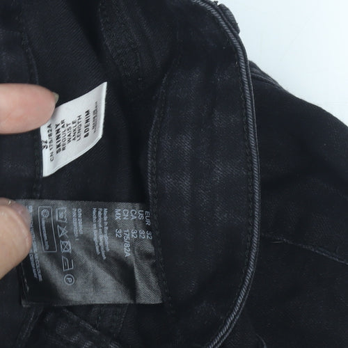 Women's Black Skinny Jeans, Size M, Dark Wash