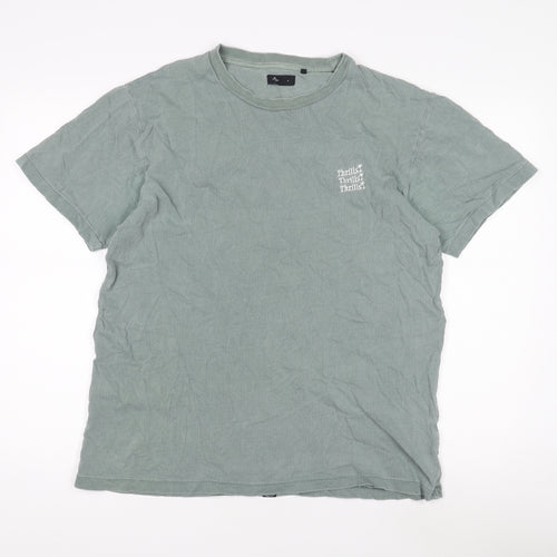 Thrills Men's Green Cotton Short Sleeve T-Shirt