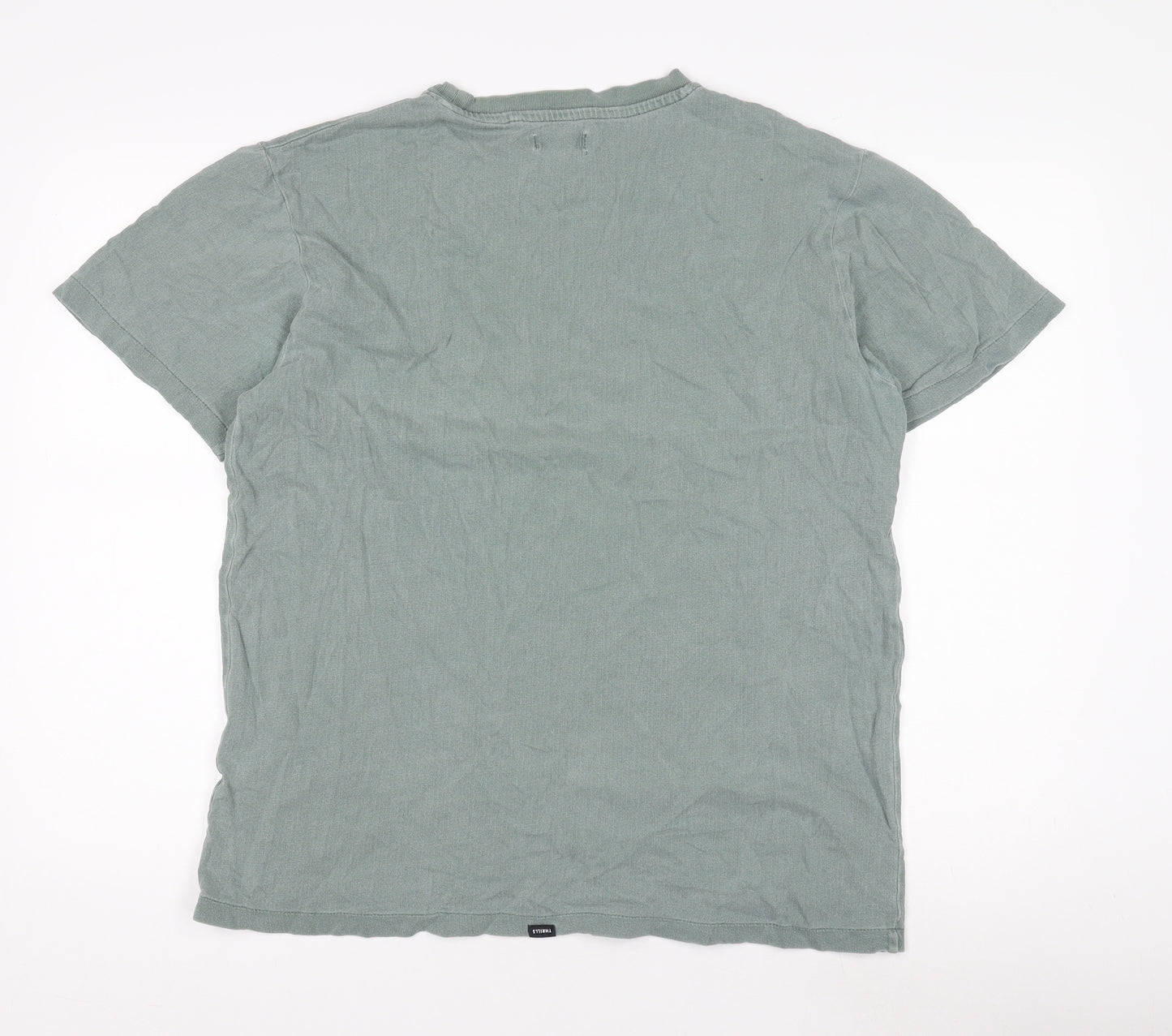 Thrills Men's Green Cotton Short Sleeve T-Shirt