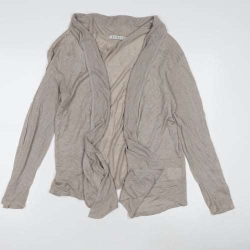 Emreco Women's Beige Open Front Cardigan Size 16